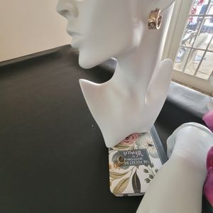 Rose gold 9k loop earrings